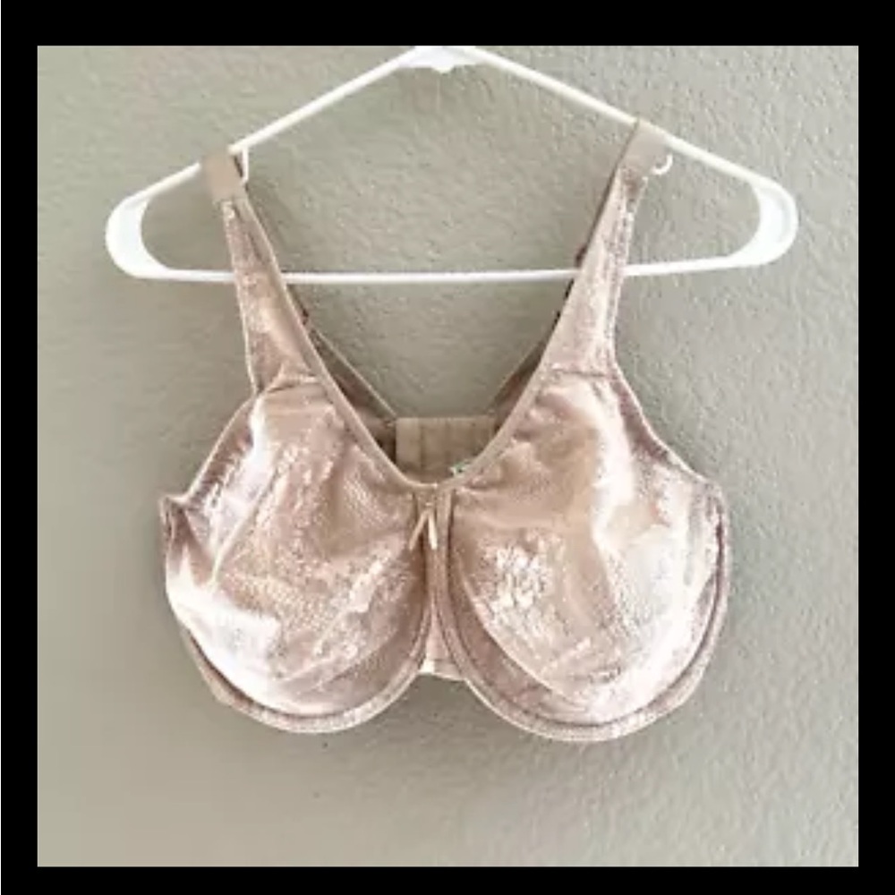 Wacoal Women’s Bra 38G Underwire No Padding Beige Lace Adjustable Straps